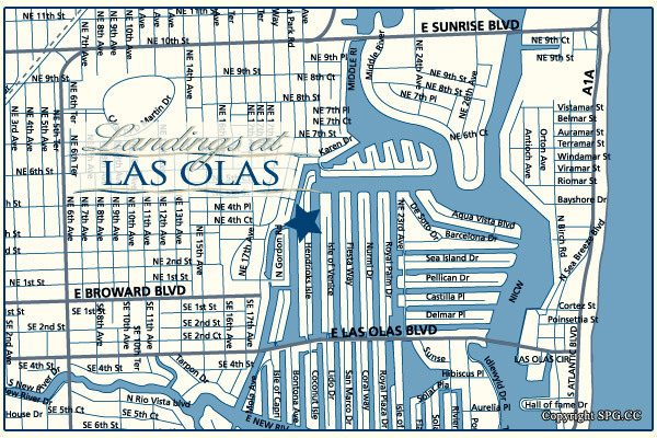 Siteplan for Landings at Las Olas, Luxury Waterfront Condominiums Located at 410 Hendricks Isle, Fort Lauderdale, Florida 33305