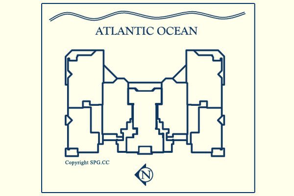 Siteplan for Las Olas Beach Club, Luxury Oceanfront Condominiums Located at 101 South  Fort Lauderdale Beach Boulevard, Fort Lauderdale, Florida 33316