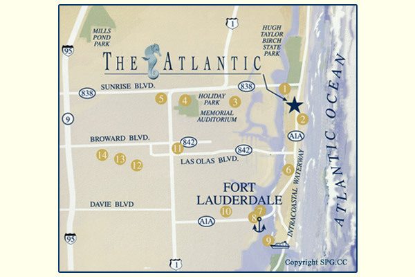 Siteplan for The Atlantic, Luxury Oceanfront Condominiums Located at 601 North Fort Lauderdale Beach Blvd, Fort Lauderdale, Florida 33304