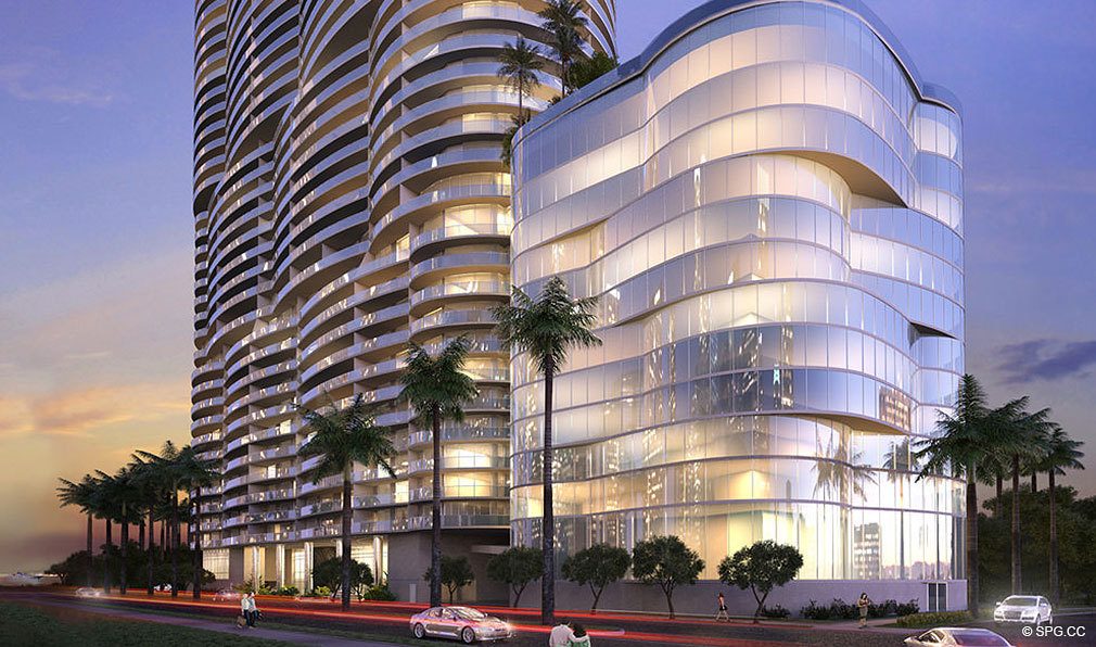 Design of Aria on the Bay, Luxury Waterfront Condominiums Located at 1770 North Bayshore Drive, Miami, FL 33132