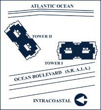 Penthouse Floorplan for The Palms, Tower I South, Luxury Oceanfront Condo in Fort Lauderdale, Florida 33305