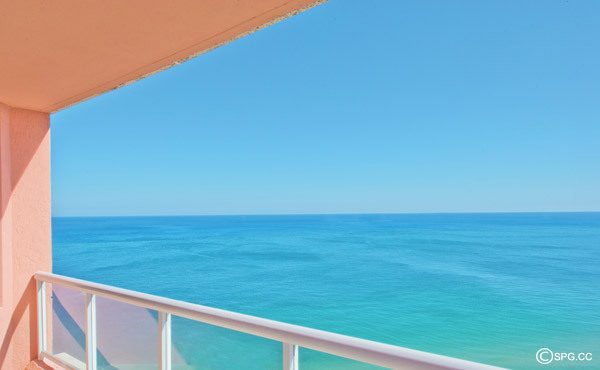 Terrace View at Luxury Oceanfront Residence 21E, Tower II, The Palms Condominium, 2110 North Ocean Boulevard, Fort Lauderdale Beach, Florida 33305, Luxury Seaside Condos