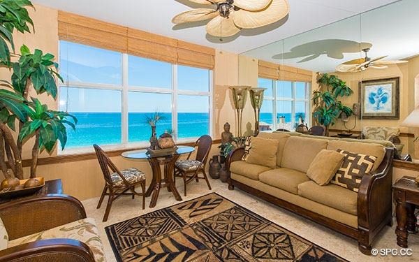 Ocean View from Den inside Residence 8D, Tower I at The Palms, Luxury Oceanfront Condos in Fort Lauderdale, Florida, 33305