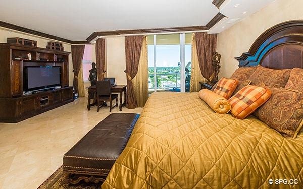 Master Bedroom inside Residence 8D, Tower I at The Palms, Luxury Oceanfront Condos in Fort Lauderdale, Florida, 33305