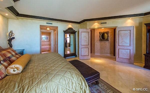 Spacious Master Bedroom in Residence 8D, Tower I at The Palms, Luxury Oceanfront Condos in Fort Lauderdale, Florida, 33305