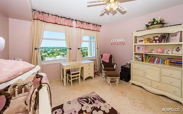 Guest Bedroom inside Residence 8D, Tower I at The Palms, Luxury Oceanfront Condos in Fort Lauderdale, Florida, 33305