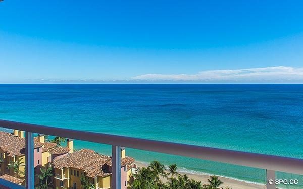 Oceanside Terrace at Residence 14E, Tower I at The Palms, Luxury Oceanfront Condominiums in Fort Lauderdale, Florida 33305.