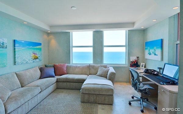 Den at Residence 12B, Tower II, The Palms Condominiums, 2110 North Ocean Boulevard, Fort Lauderdale Beach, Florida 33305.