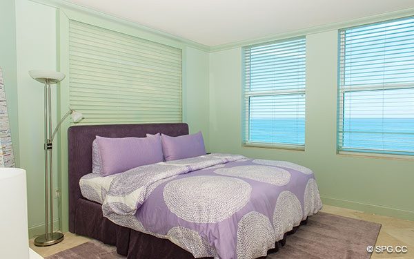 Guest Bedroom at Residence 12B, Tower II, The Palms Condominiums, 2110 North Ocean Boulevard, Fort Lauderdale Beach, Florida 33305.