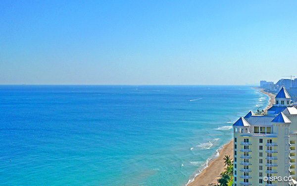 Ocean View at Luxury Oceanfront Residence 22E, Tower I, The Palms Condominium, 2100 North Ocean Boulevard, Fort Lauderdale, Florida 33305, Luxury Seaside Condos