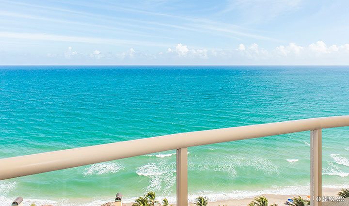 Fabulous Ocean Views from Residence 17A, Tower I at The Palms, Luxury Oceanfront Condominiums Fort Lauderdale, Florida 33305.