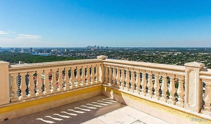 Spectcular City Views from Grand Penthouse 28A, Tower I at The Palms, Luxury Oceanfront Condominiums in Fort Lauderdale, Florida 33305.