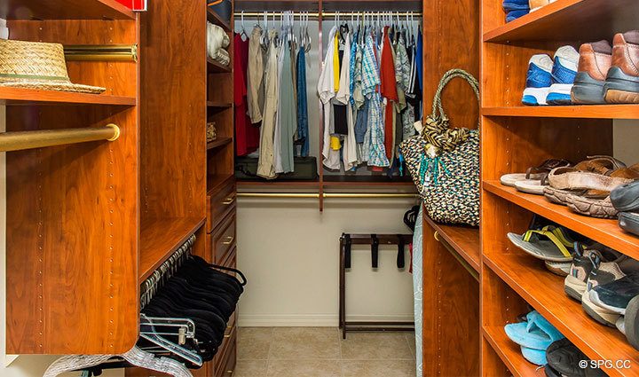 Large Walk-In Closet Inside Residence 6C, Tower I at The Palms, Luxury Oceanfront Condominiums Fort Lauderdale, Florida 33305