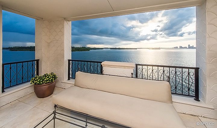Expansive Bayside Terrace for Luxury Oceanfront Condo Residence 5152 Fisher Island Drive, Miami Beach, FL 33109
