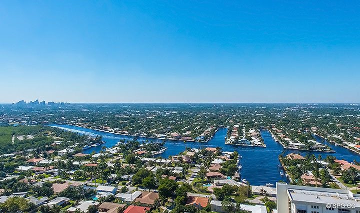 Fabulous Intracoastal View from Grand Penthouse 30A, Tower II at The Palms, Luxury Oceanfront Condos in Fort Lauderdale, South Florida 33305