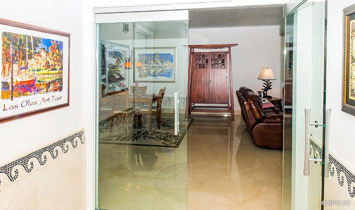 Foyer Doors into Residence 17D, Tower II at The Palms, Luxury Oceanfront Condominiums Fort Lauderdale, Florida 33305