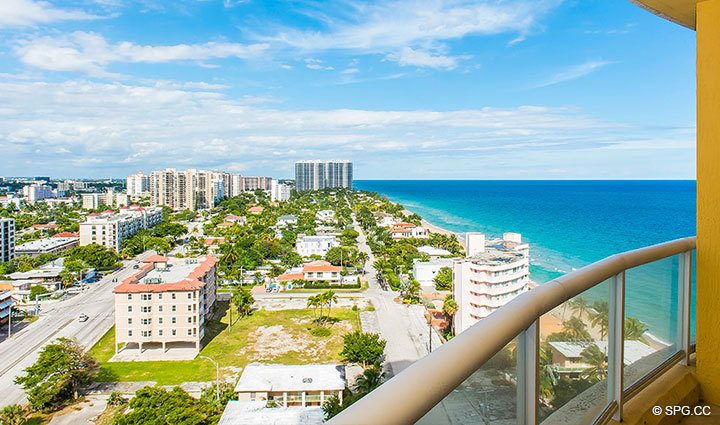 Northern Ocean Views from Residence 17D, Tower II at The Palms, Luxury Oceanfront Condominiums Fort Lauderdale, Florida 33305