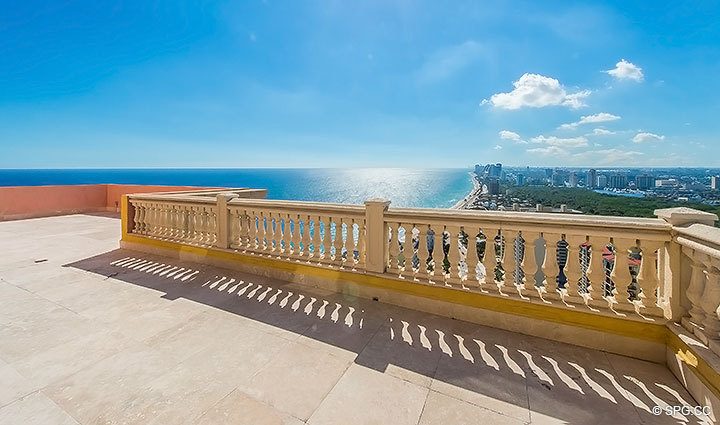 Downtown Views from Grand Penthouse 28A, Tower I at The Palms, Luxury Oceanfront Condominiums in Fort Lauderdale, Florida 33305.