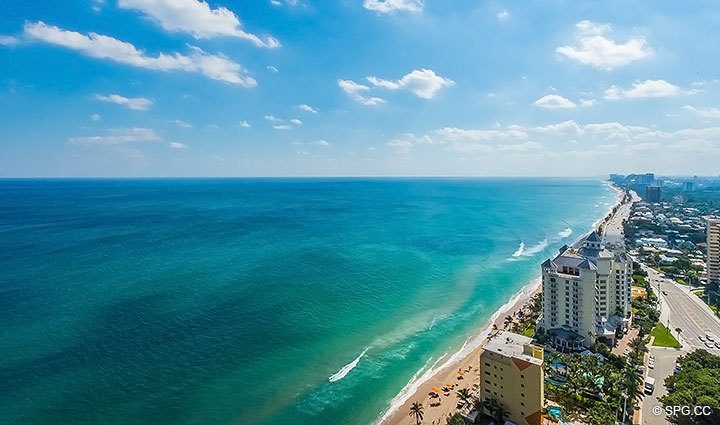 Unobstructed Views of the Ocean and Beach from Grand Penthouse 30A, Tower II at The Palms, Luxury Oceanfront Condos in Fort Lauderdale, South Florida 33305