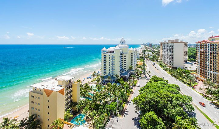 Southern Ocean Views from Residence 17E, Tower I at The Palms, Luxury Oceanfront Condominiums Fort Lauderdale, Florida 33305.