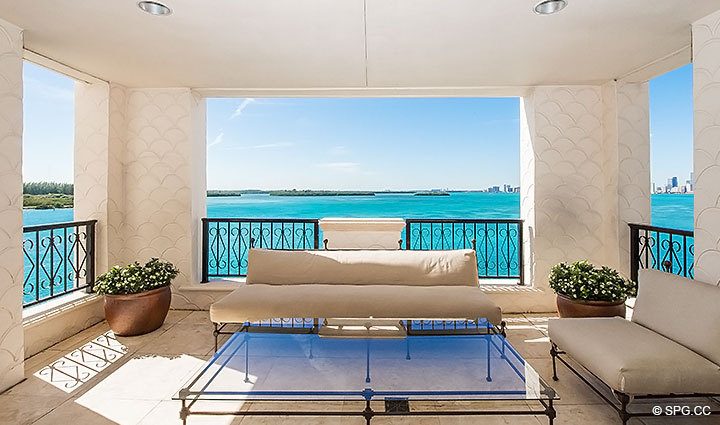Expansive Bayside Terrace for Luxury Oceanfront Condo Residence 5152 Fisher Island Drive, Miami Beach, FL 33109