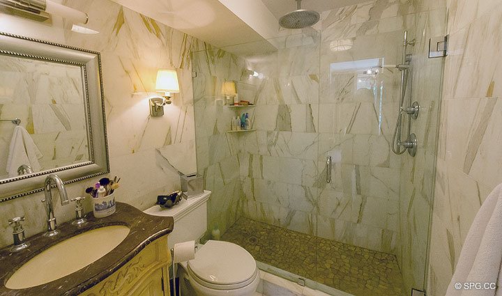 Bathroom at Luxury Oceanfront Residence 248, The Oceanage Condominiums, 1650 South Ocean Lane, Fort Lauderdale, Florida 33316