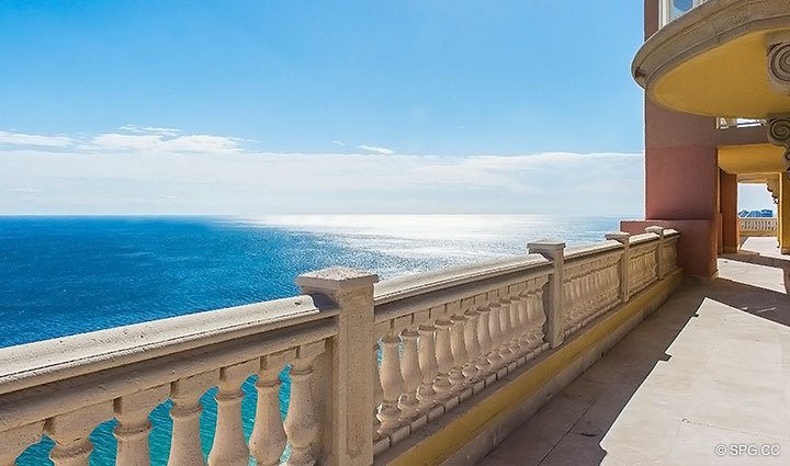 Over-Sized Terrace for Grand Penthouse 28A, Tower I at The Palms, Luxury Oceanfront Condominiums in Fort Lauderdale, Florida 33305.