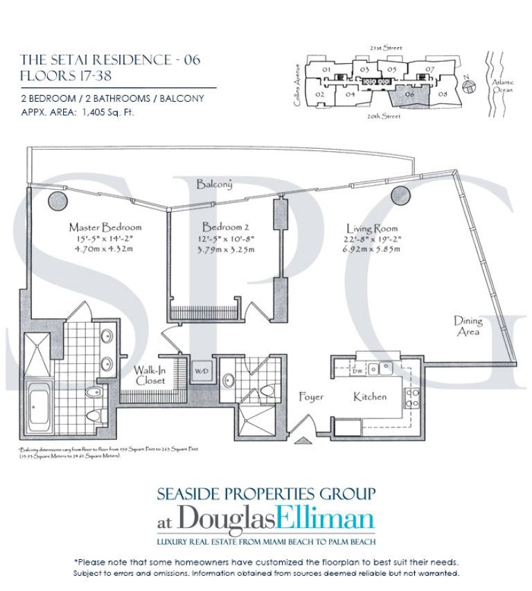 Residence 06 Floorplan at The Setai, Luxury Oceanfront Condo Residences on Miami Beach, Florida 33139