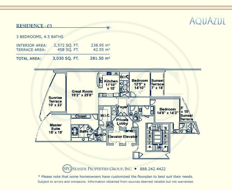 Aquazul Floorplan