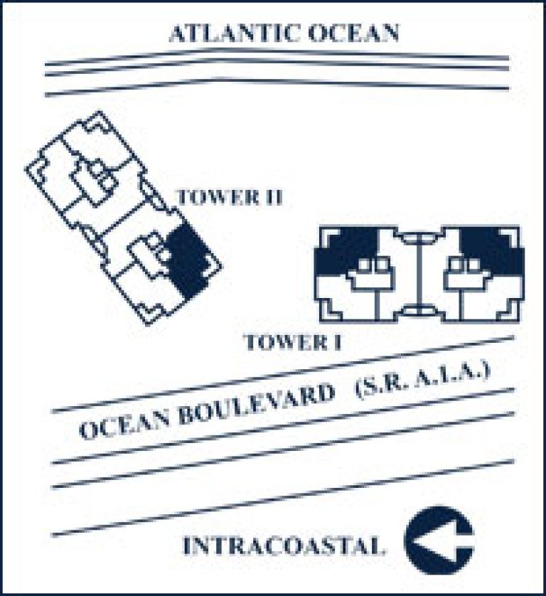 Capri Floorplan for The Palms, Tower I South, Luxury Oceanfront Condo in Fort Lauderdale, Florida 33305