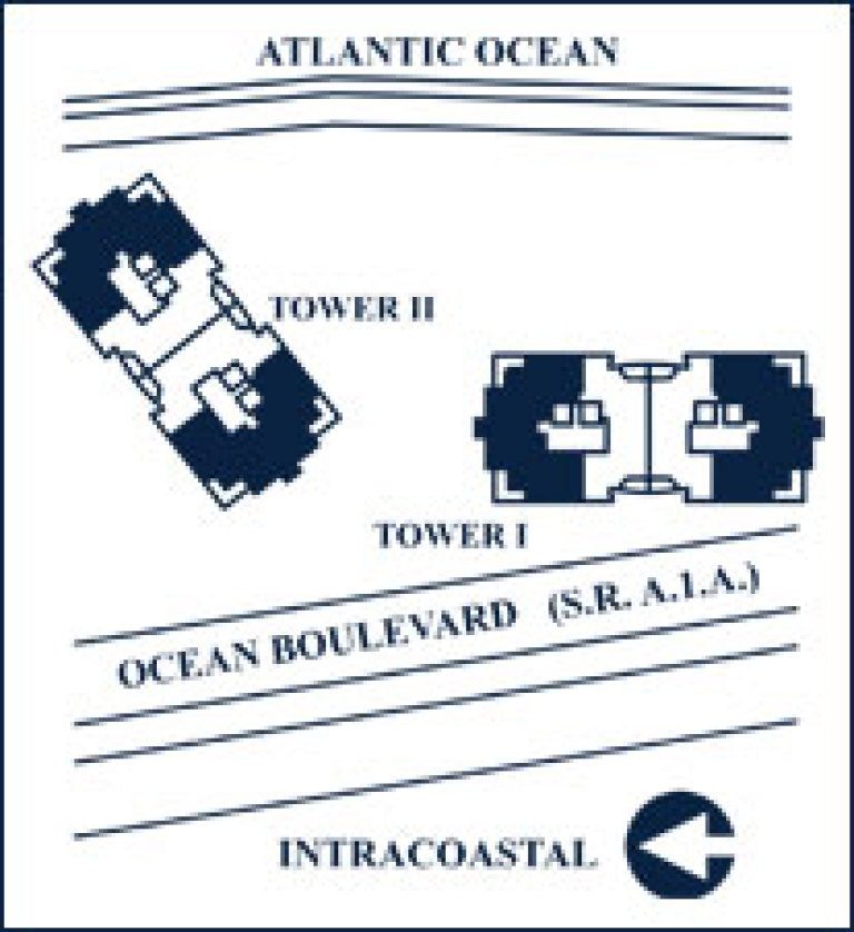 Florence Floorplan for The Palms, Tower I South, Luxury Oceanfront Condo in Fort Lauderdale, Florida 33305