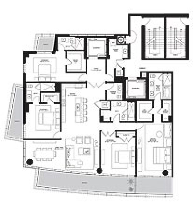 Click to View the Penthouse 1 West Floorplan