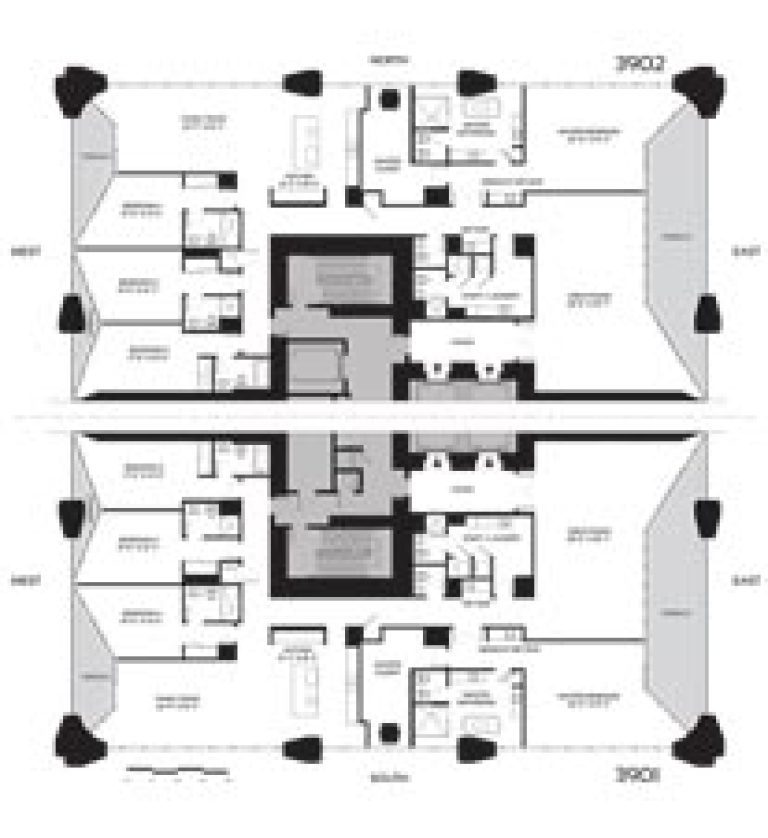 Click to View the Zone 3 Half-Floor Residence Floorplans