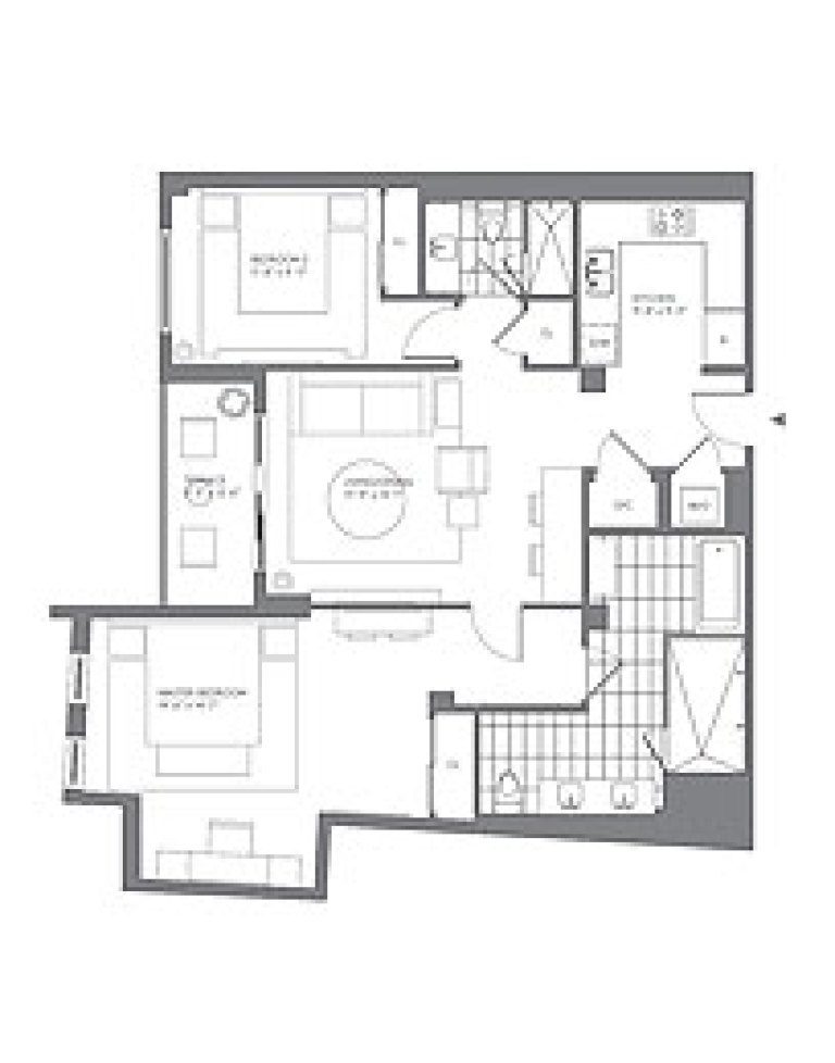 Click to View the 2 Bedroom Model D Floorplan