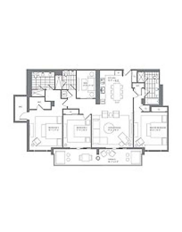 Click to View the 3 Bedroom Model A Floorplan