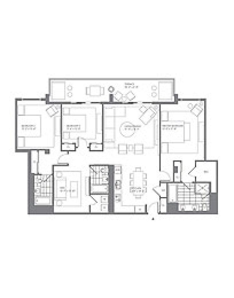 Click to View the 3 Bedroom Model C Floorplan