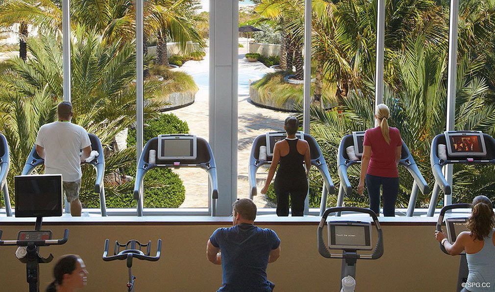 Fitness Center at Canyon Ranch Living, Luxury Oceanfront Condominiums Located at 6799-6899 Collins Avenue, Miami Beach, FL 33141