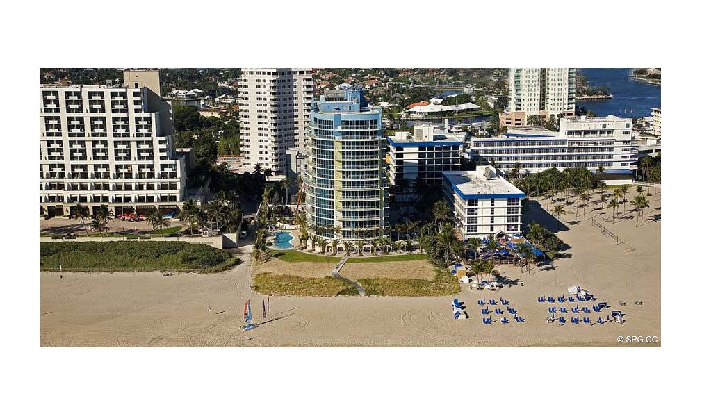 View of Coconut Grove Residences, Luxury Oceanfront Condominiums Located at 1200 Holiday Dr, Fort Lauderdale, FL 33316