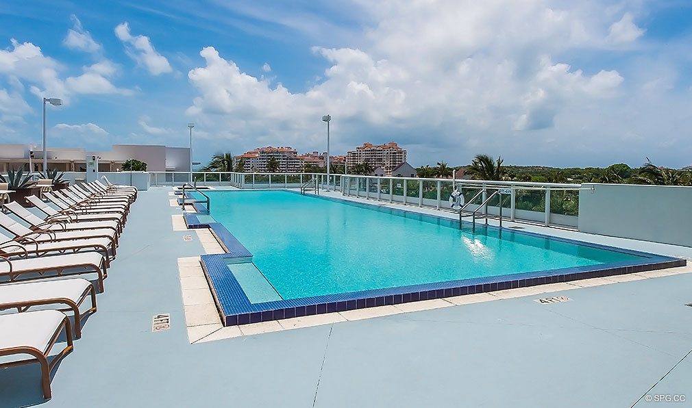 Rooftop Pool at Continuum, Luxury Oceanfront Condos Located at 50-100 South Pointe Dr, Miami Beach, FL 33139