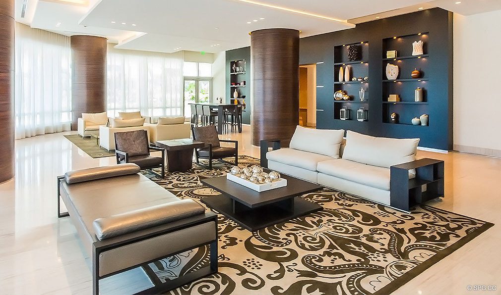 Common Area at Continuum, Luxury Oceanfront Condos Located at 50-100 South Pointe Dr, Miami Beach, FL 33139