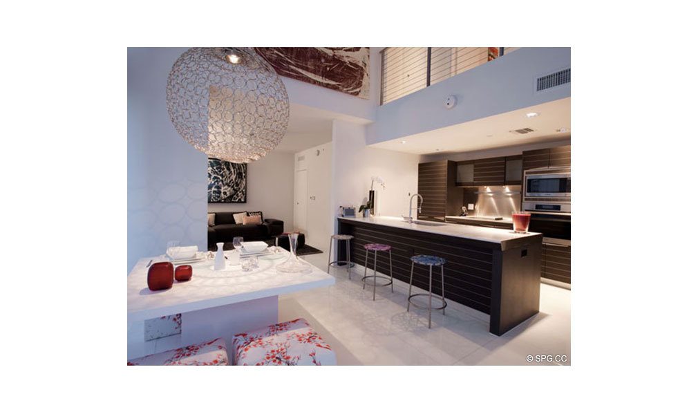 Kitchen at Epic, Luxury Waterfront Condominiums Located at 200 Biscayne Blvd Way, Miami, FL 33131