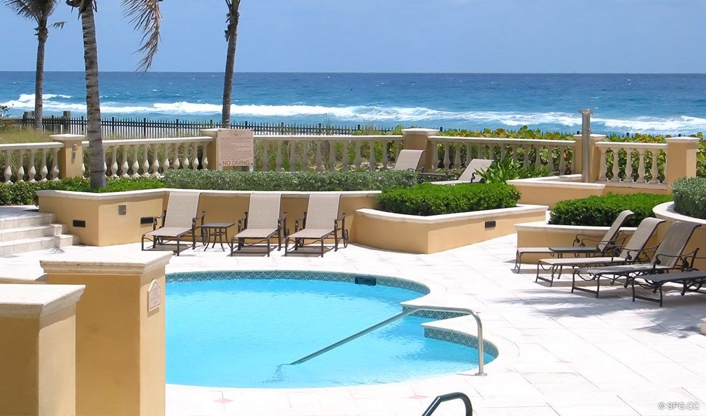 Oceanfront Pool at Excelsior, Luxury Oceanfront Condominiums Located at 400 South Ocean Blvd, Boca Raton, FL 33432