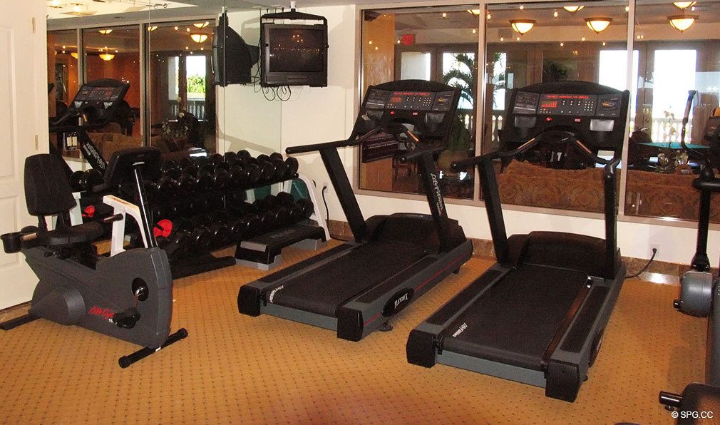 Fitness Center at Excelsior, Luxury Oceanfront Condominiums Located at 400 South Ocean Blvd, Boca Raton, FL 33432