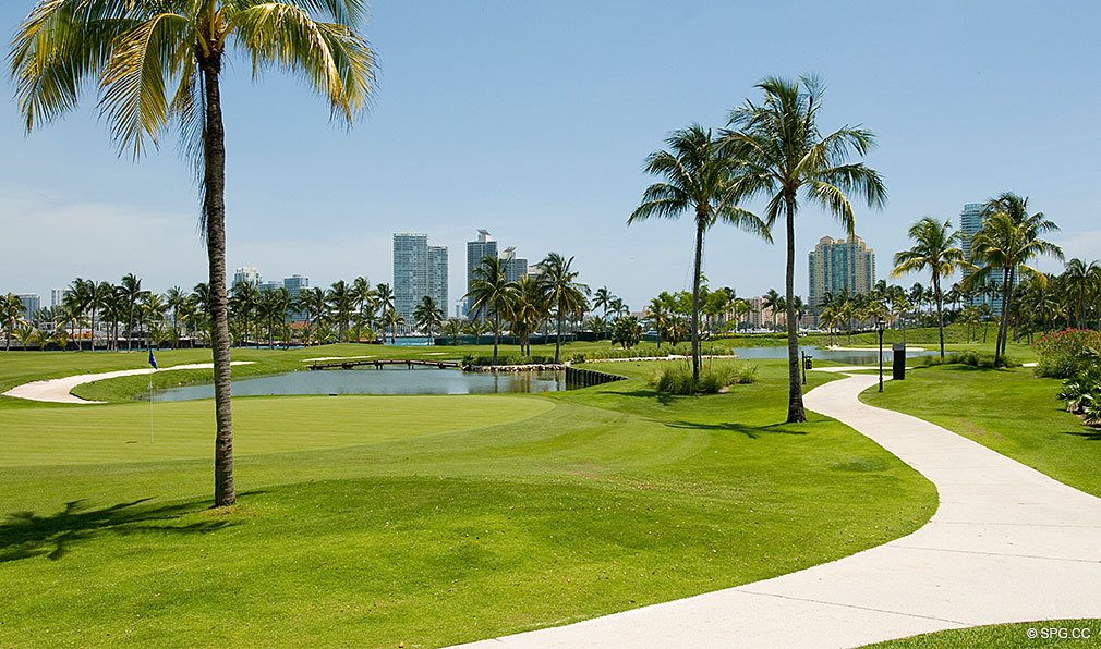 Golf Course at Fisher Island, Luxury Oceanfront Condos Located at One Fisher Island Dr, Fisher Island, FL, 33109