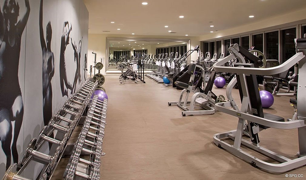 Fitness Center at ICON Brickell, Luxury Waterfront Condominiums Located at 475 Brickell Ave, Miami, FL 33131