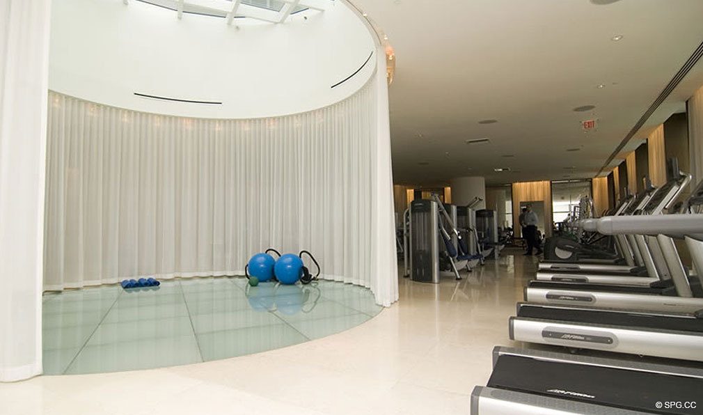 Fitness Center at ICON South Beach, Luxury Waterfront Condominiums Located at 450 Alton Rd, Miami Beach, FL 33139
