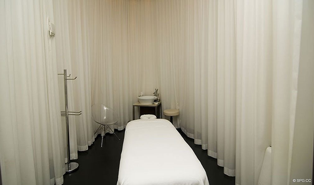 Spa Massage Room at ICON South Beach, Luxury Waterfront Condominiums Located at 450 Alton Rd, Miami Beach, FL 33139