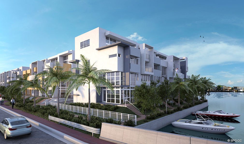 Water Views from Iris on the Bay, Luxury Waterfront Townhomes Located at 25 N Shore Dr, Miami Beach, FL 33141