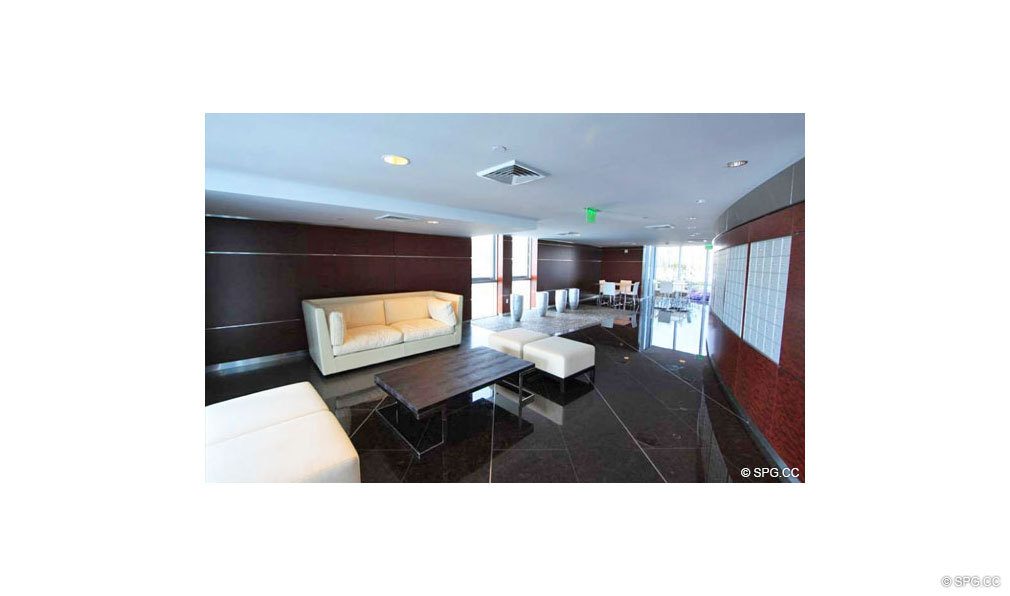 Modern Lobby Design at Jade Beach, Luxury Oceanfront Condominiums Located at 17001 Collins Ave, Sunny Isles Beach, FL 33160
