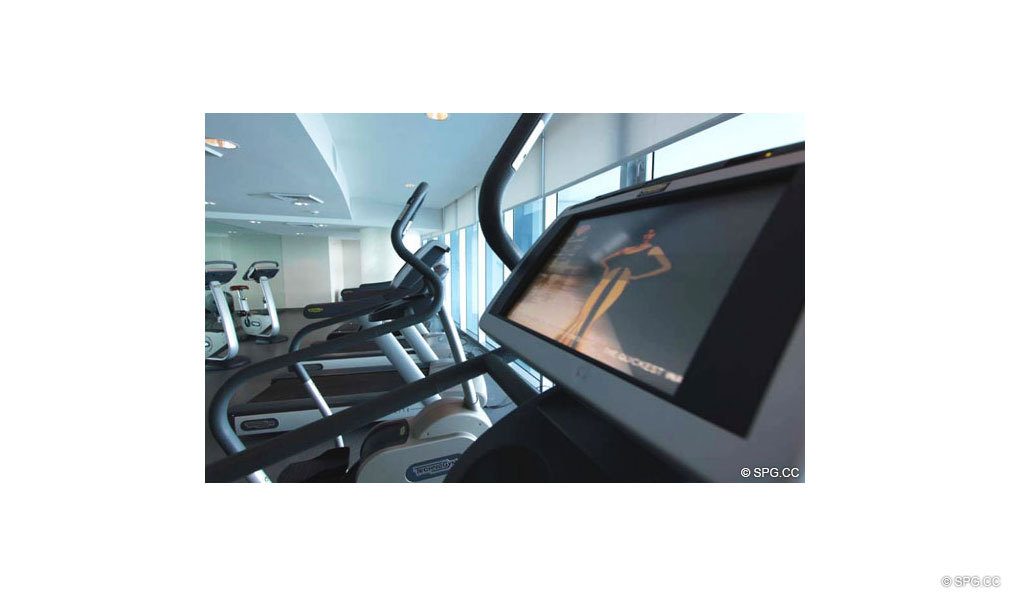Gym at Jade Beach, Luxury Oceanfront Condominiums Located at 17001 Collins Ave, Sunny Isles Beach, FL 33160